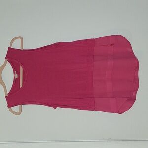 Michael Kors Hot Pink Woman's Tiered Tank Top Large